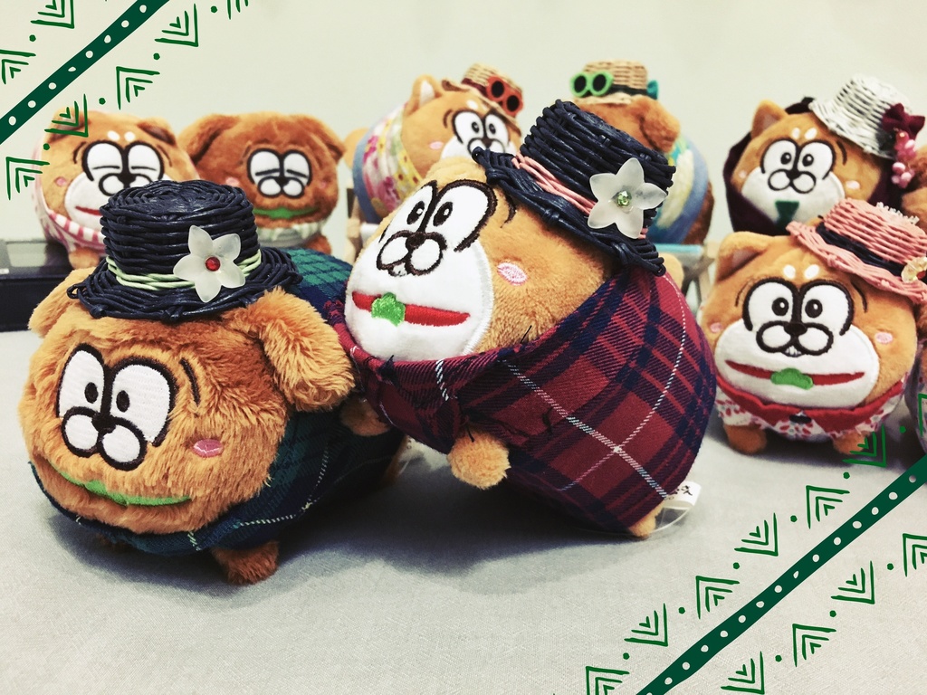 ぬいぐるみのお帽子~あか&みどり~