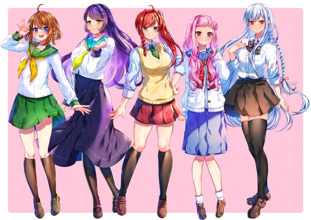 【無料/有料】女子高生立ち絵素材