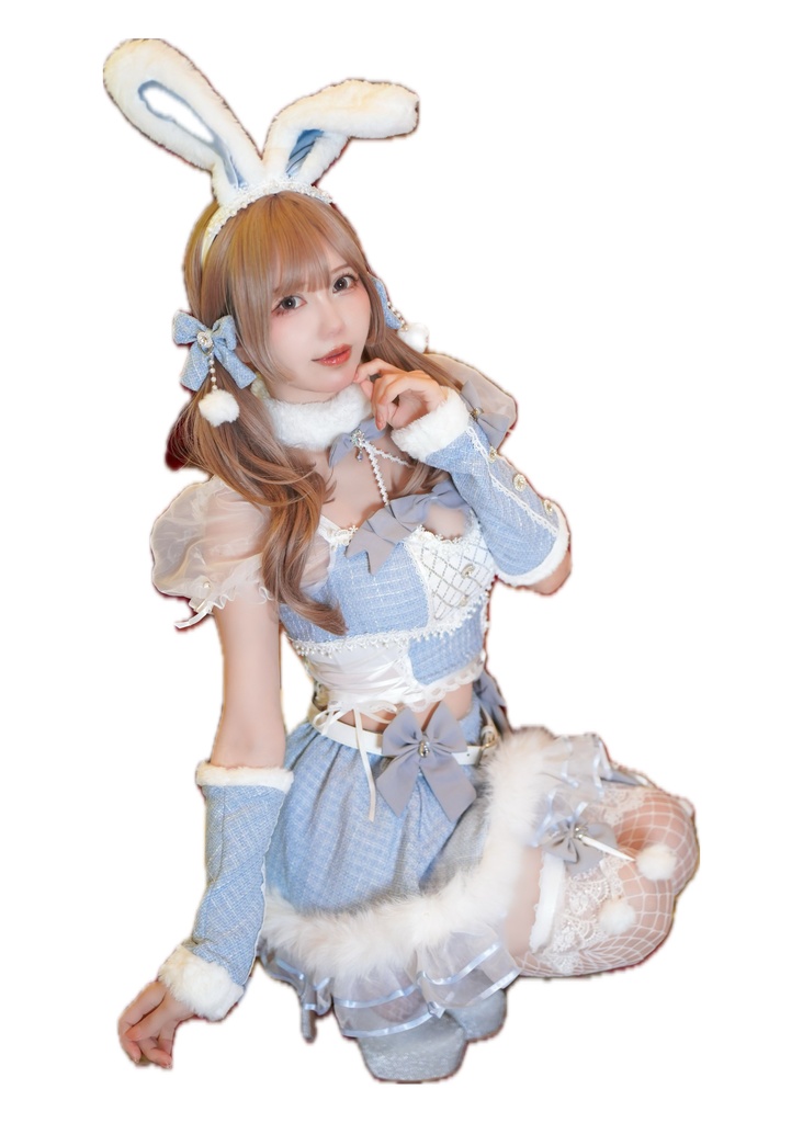 【C108新作グッズ】創作水色バニーガール アクリルスタンド