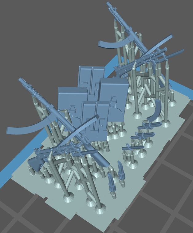 1/35 100式機関短銃 前期型 (百式機関短銃×2、百式機関短銃(着剣)×2、銃剣×1、鞘に入った銃剣×2、銃剣の鞘×2、マガジンポーチA×2,マガジンポーチB×2,予備マガジン×1)