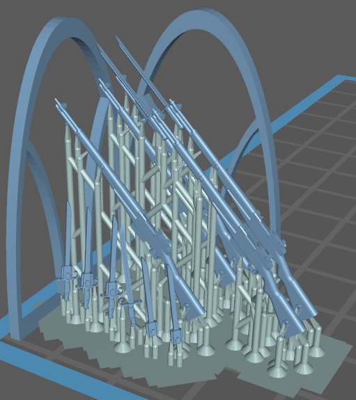 1/35 四式自動小銃 (四式自動小銃×3、四式自動小銃(着剣)×2、銃剣×1、鞘に入った銃剣×3、銃剣の鞘×2)