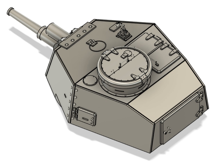 二式砲戦車 ホイ 砲塔コンバージョンキット(75㍉短砲身と57㍉長砲身選択式)