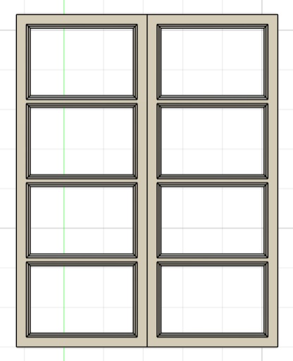 1/35 汎用窓(中) 簡単窓ガラス再現スリット入り 11枚5.5セット