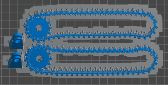 1/35 T社 sd.kfz.7車体用連結済み履帯セット（8トンハーフトラック・4連高射砲・フラックザウリア）