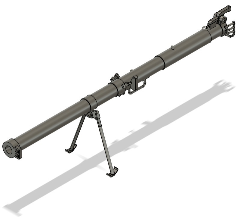 1/35　試製四式七糎噴進砲　ロタ砲 （装填状態×１、未装填状態×１、前後分割状態×１、弾×３）