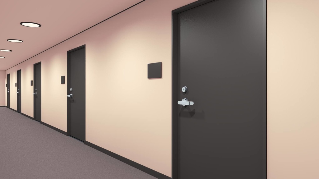 【3Dモデル】ホテルの廊下1(blender2.79)