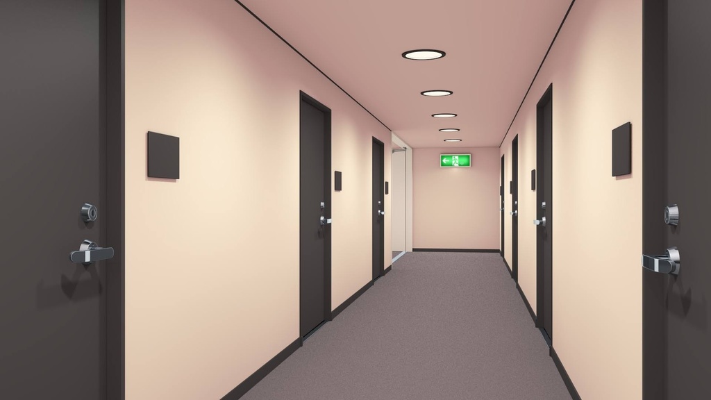 【3Dモデル】ホテルの廊下1(blender2.79)