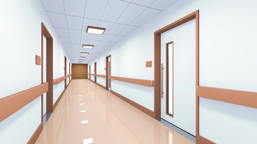 【3Dモデル】病院の廊下1(blender2.79)