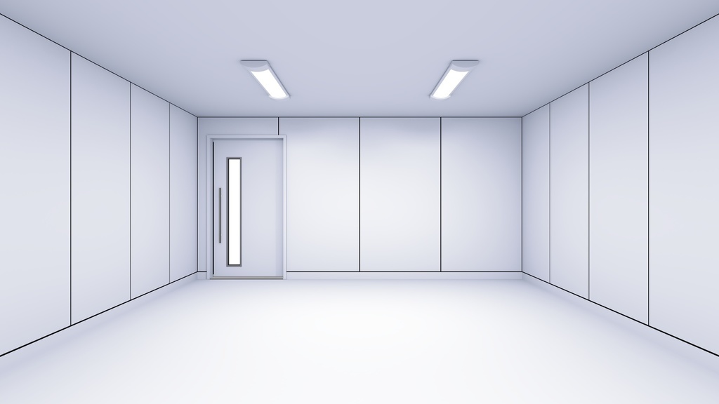 【MMD】白い壁の部屋1【MMDステージ】