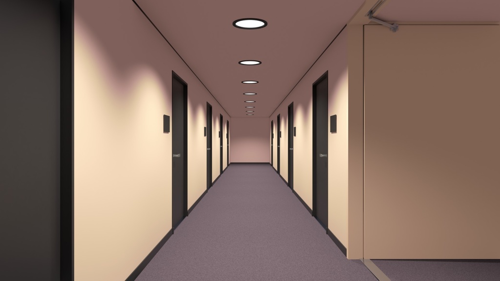 【3Dモデル】ホテルの廊下1(blender4.00・Eeveeレンダー)