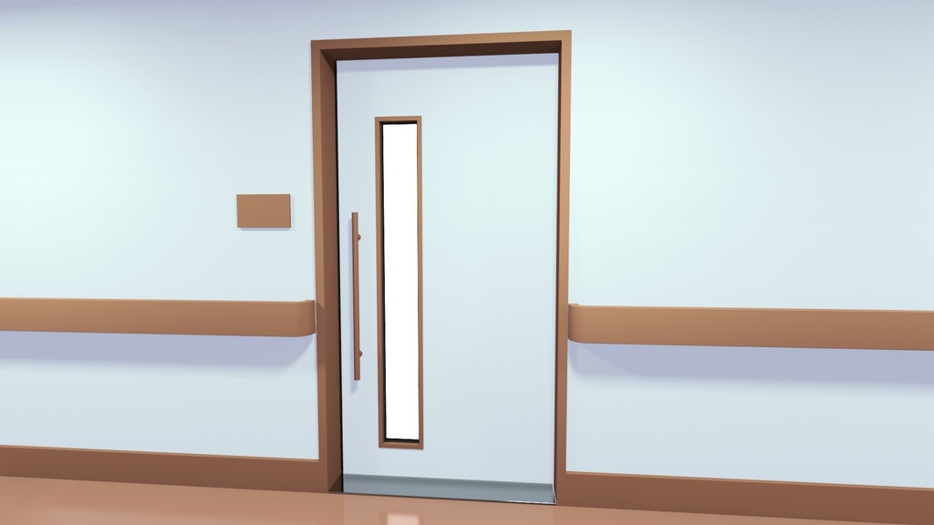 【3Dモデル】病院の廊下1(blender4.00・Eeveeレンダー)