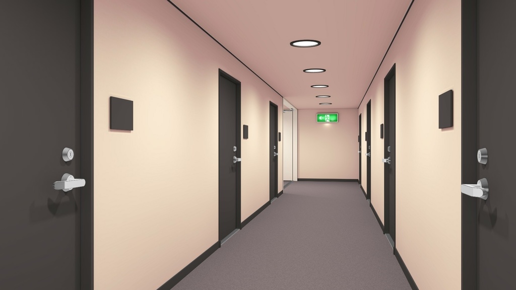 【MMD】ホテルの廊下1【MMDステージ】