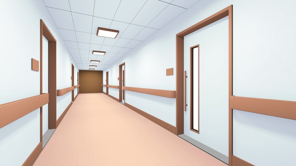 【MMD】病院の廊下1【MMDステージ】