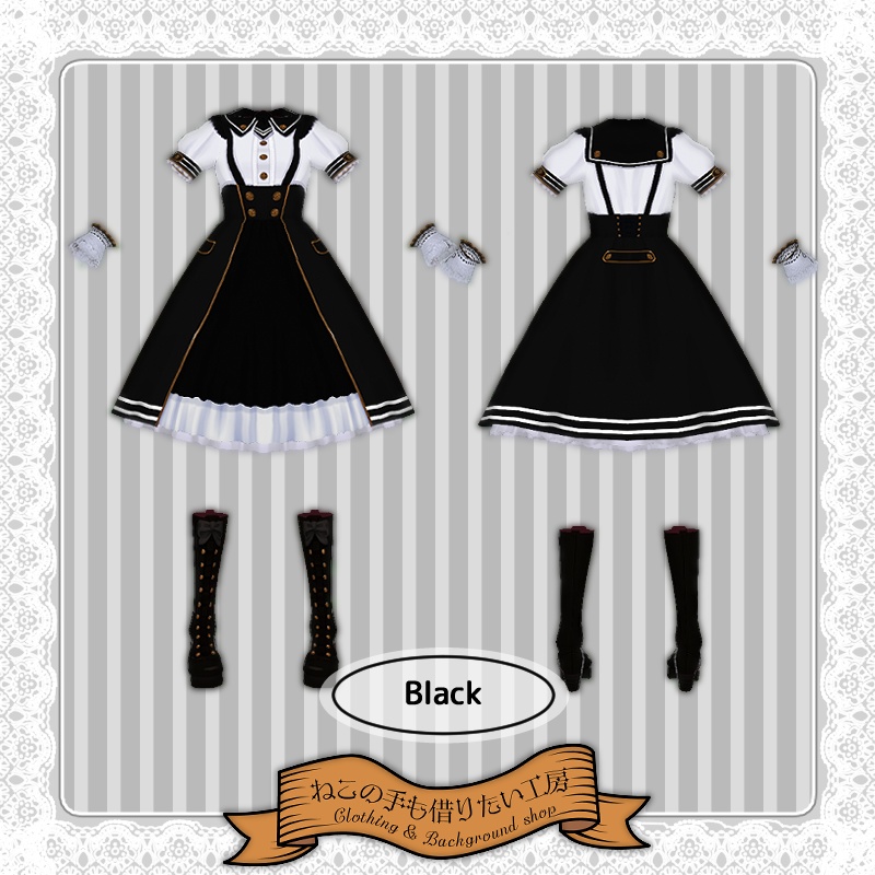 【VRoid】セーラーワンピースセット
