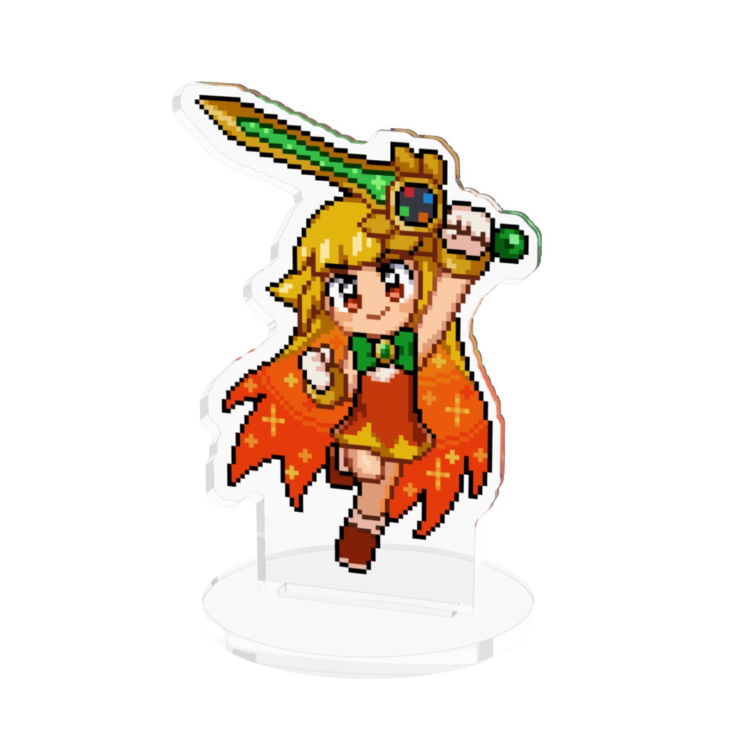 【ココロクローバー ドット絵コレクション1】グリッタートレフィ(70x70mm)