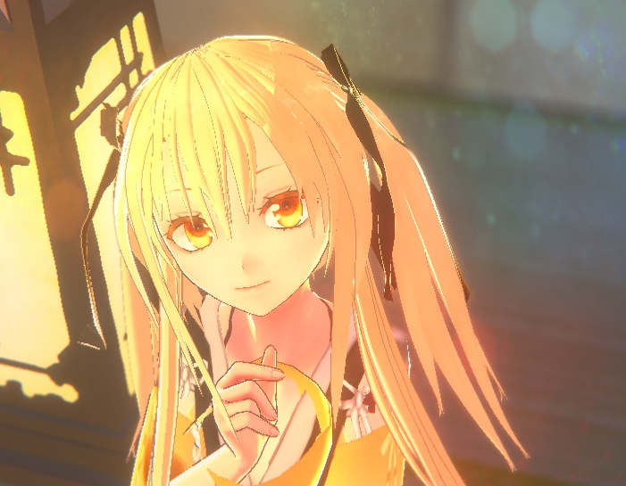 ツインテ金♀和装