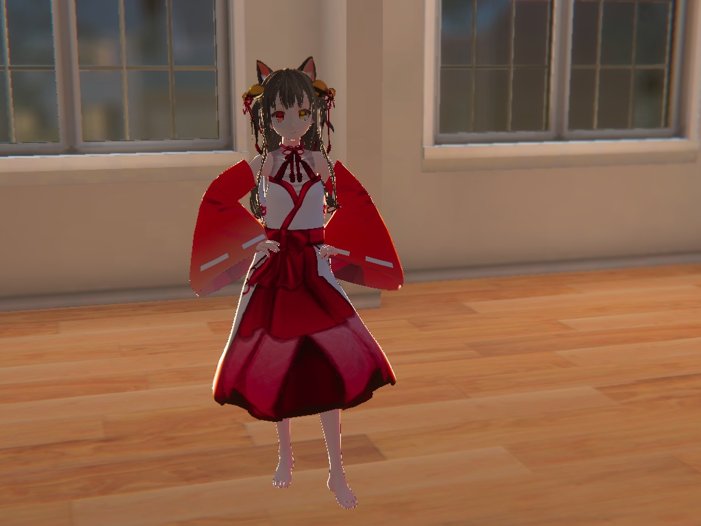 巫女 覡 男女兼用 3Ⅾモデル