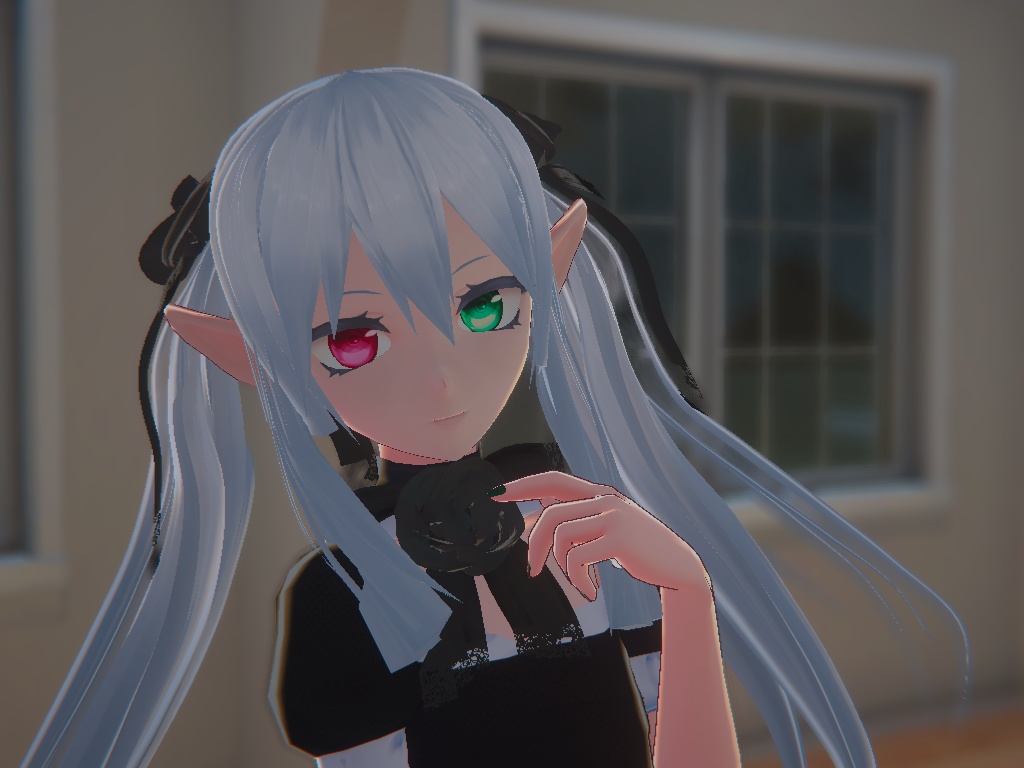 3Ⅾモデル 銀髪ツインテ