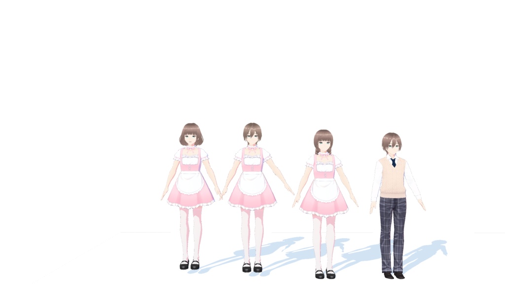 無料 free VRM 青年&女装&闇落ち付き