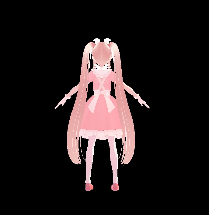 VRMピンク魔法少女 改変用vroidファイル付き
