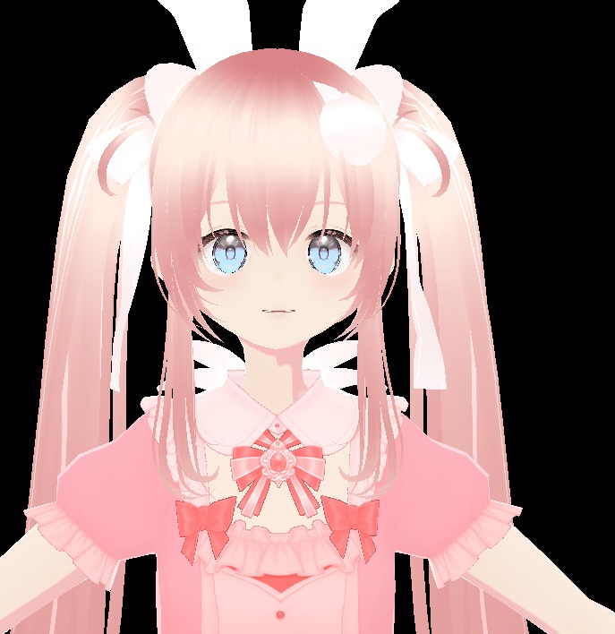 VRMピンク魔法少女　改変用vroidファイル付き