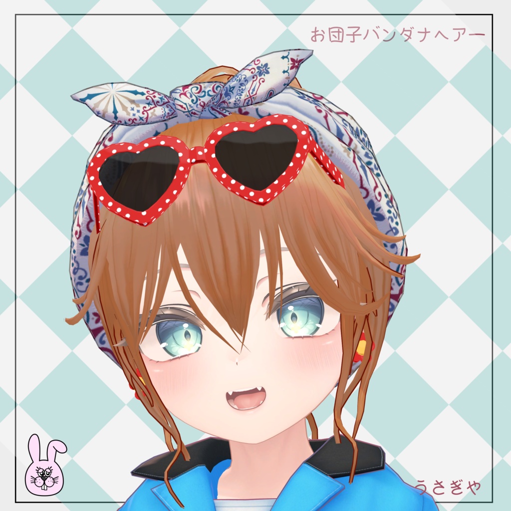 おだんごバンダナヘアー