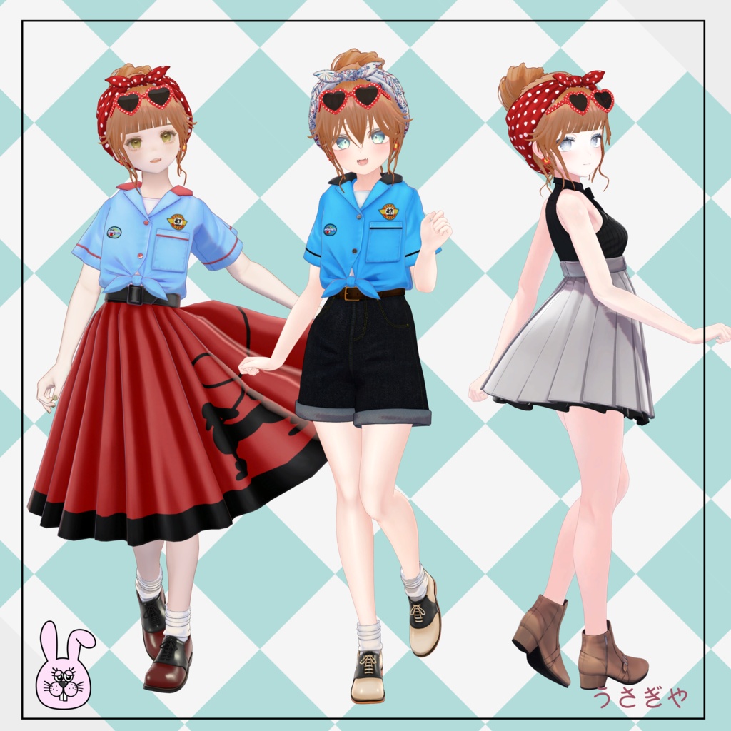 おだんごバンダナヘアー