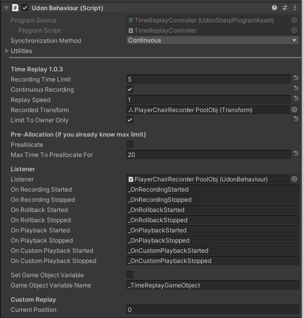 [VRChat] [UdonSharp] Time Replay