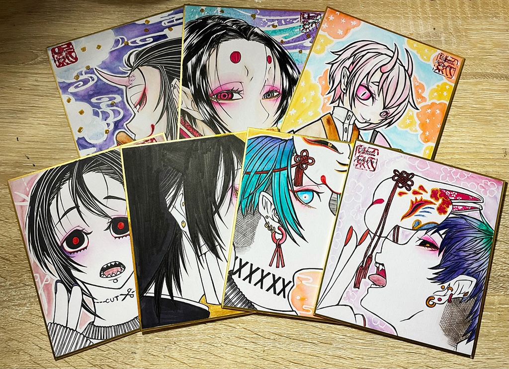 創作ミニ色紙㉟