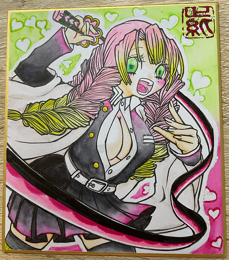 【色紙原画】甘露寺蜜璃