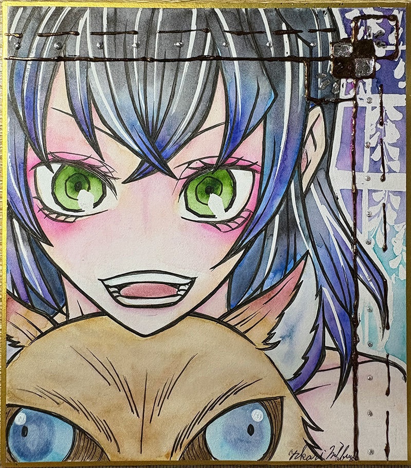 【色紙原画】嘴平伊之助