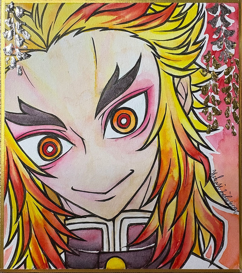 【色紙原画】煉獄杏寿郎