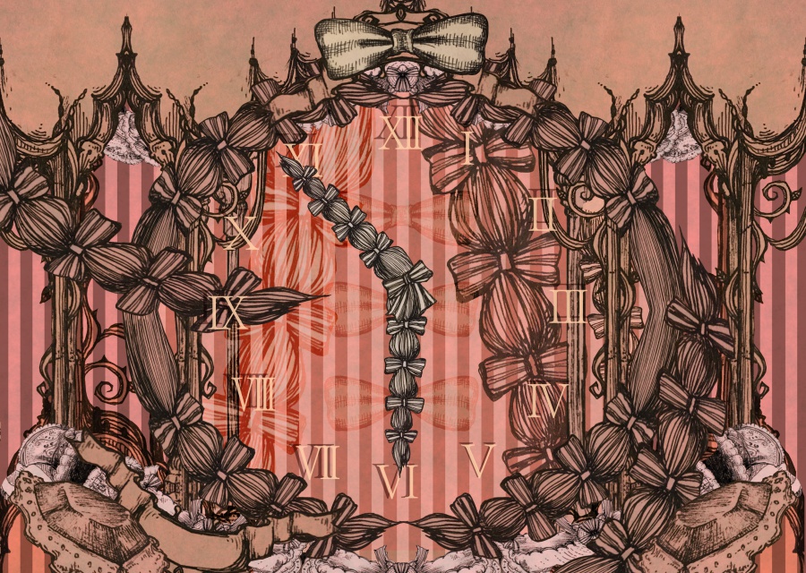 装飾リボンのパスポートケース