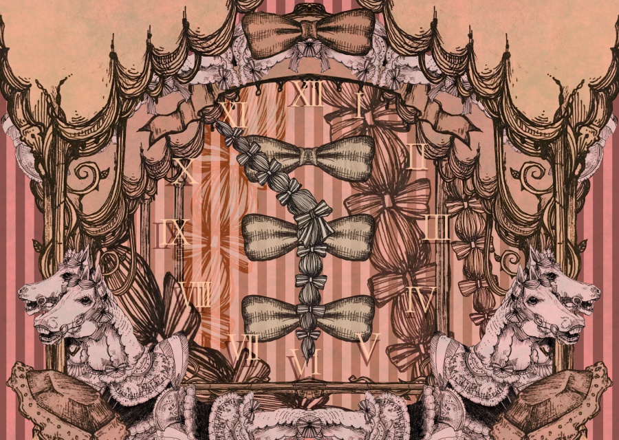 装飾リボンのパスポートケース