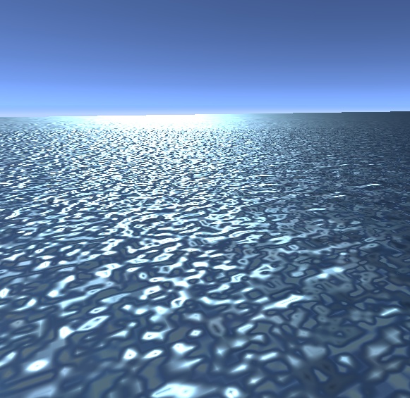 朝の海のきらめき