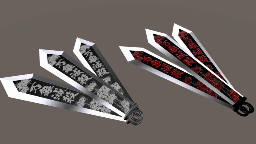 【VRChat向け】鏢/投擲暗器【3Dモデル】