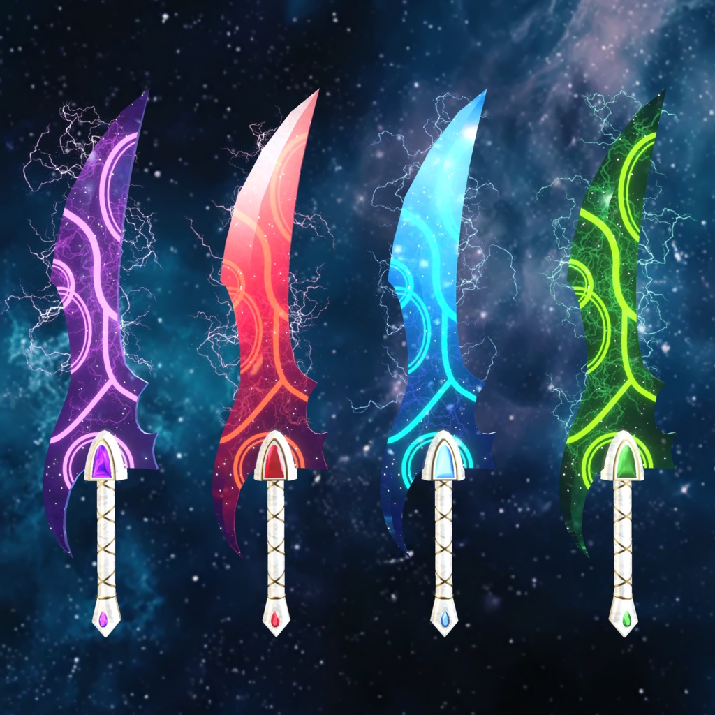 【MA対応・パーティクル付】宇宙魔剣スペースギャラクシーソード【VRC向け武器】