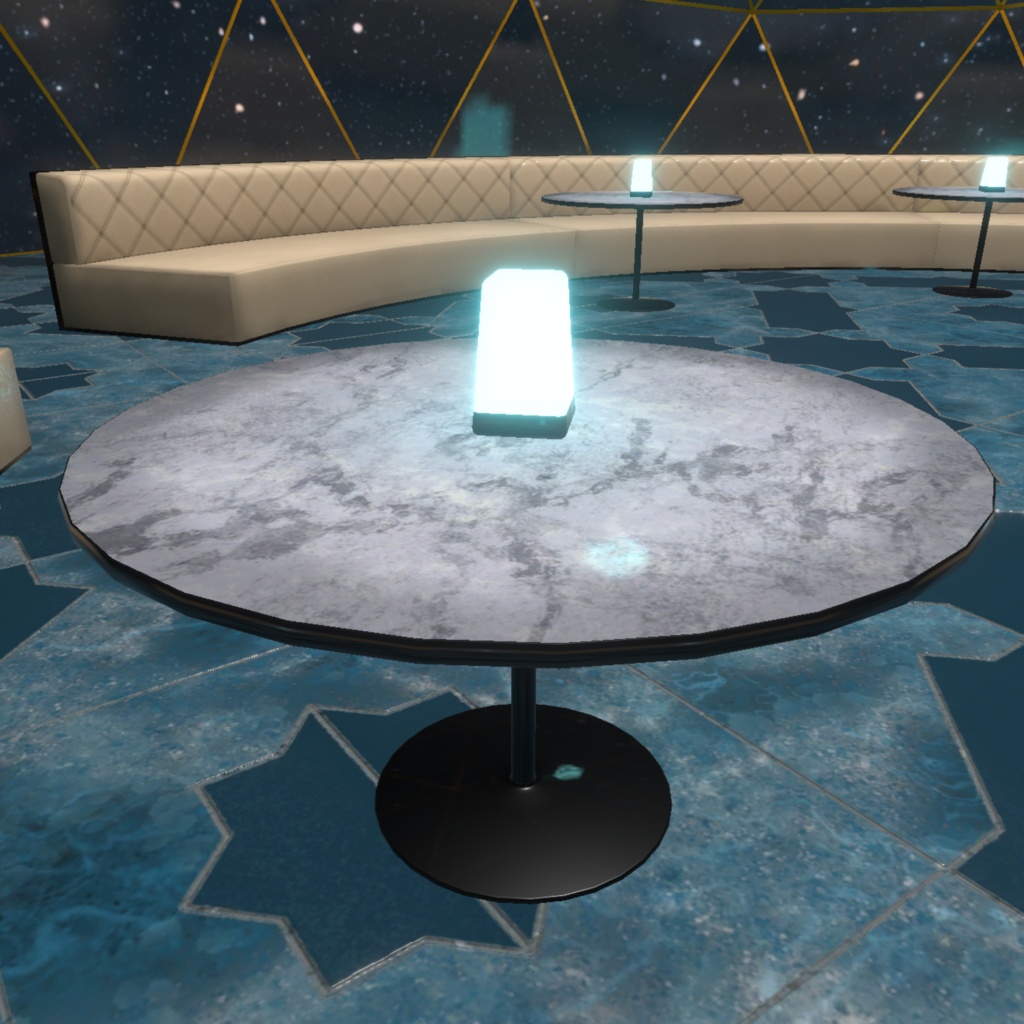 【無料】星空のカフェセット【VRC向け家具】