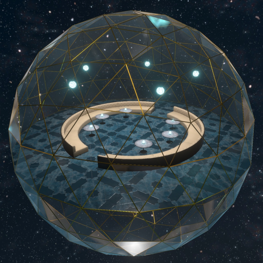 【無料】星空のカフェセット【VRC向け家具】