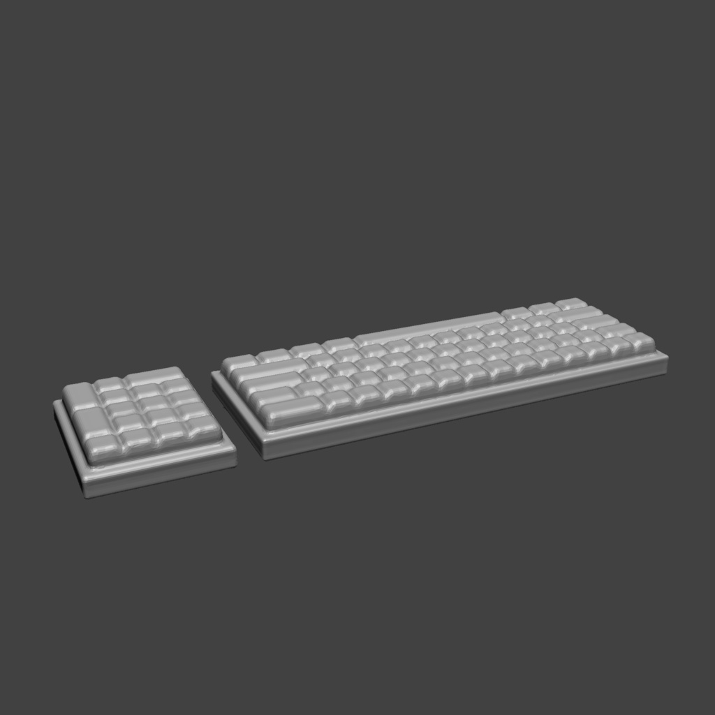 1/10スケール キーボード+テンキーセット ミニチュア用 3Dデータ