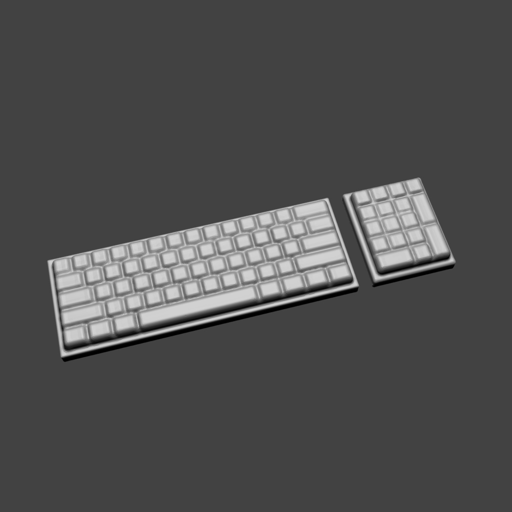 1/10スケール キーボード+テンキーセット ミニチュア用 3Dデータ