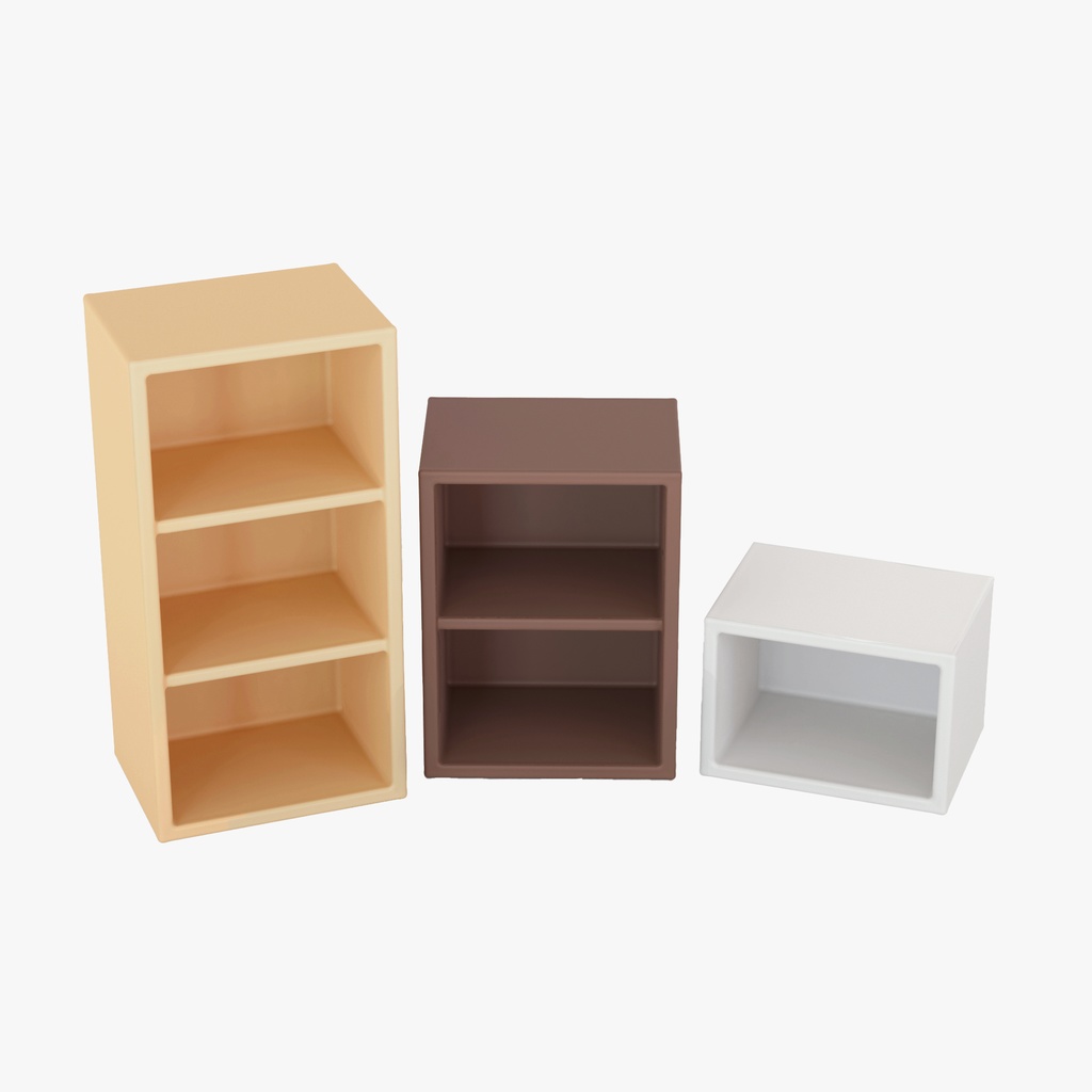 1/10スケール カラーボックス ３サイズセット ミニチュア用 3Dデータ