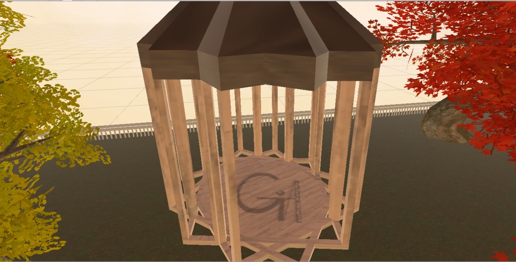 公園とかにありそうなテラス