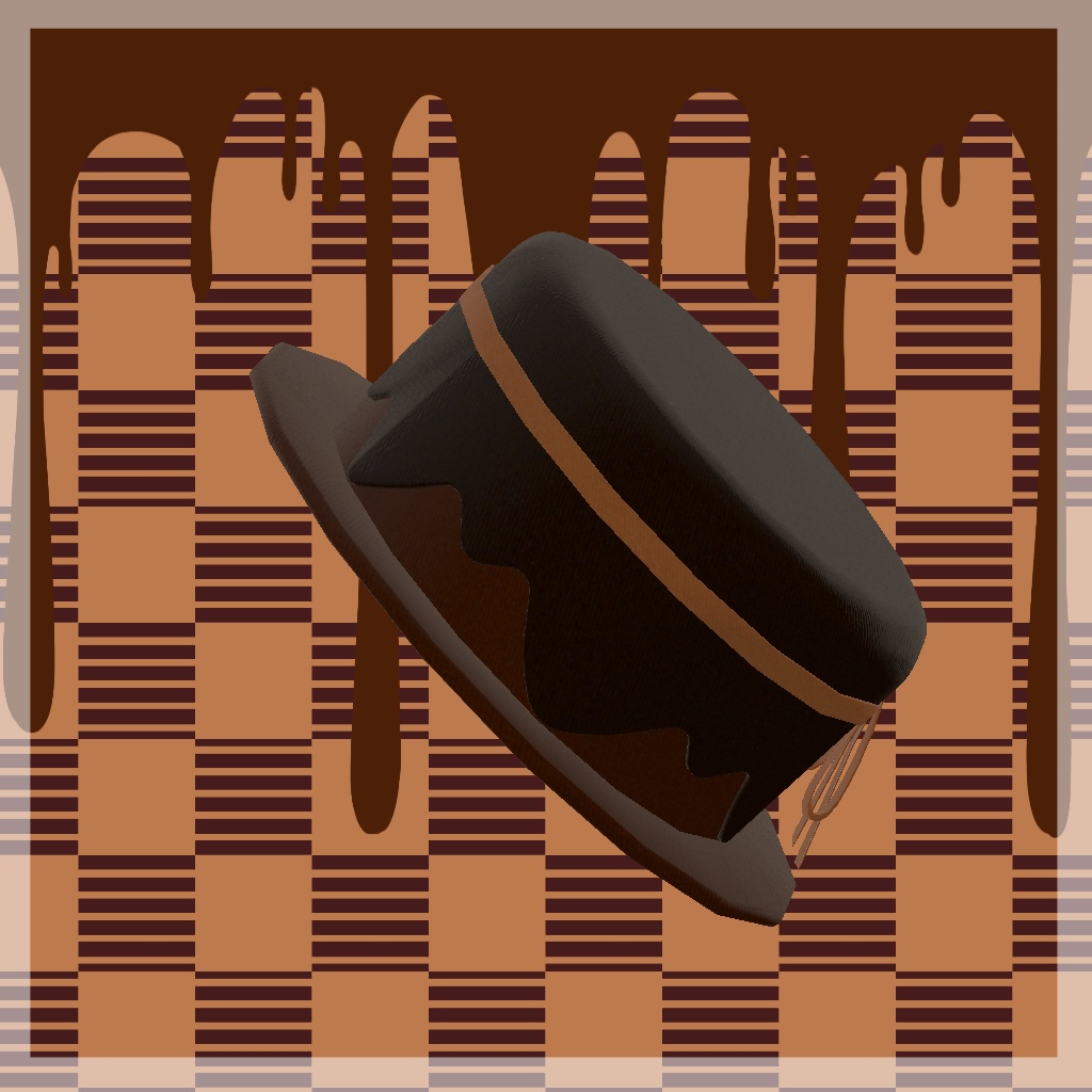 【VRC利用想定】チョコケーキハット