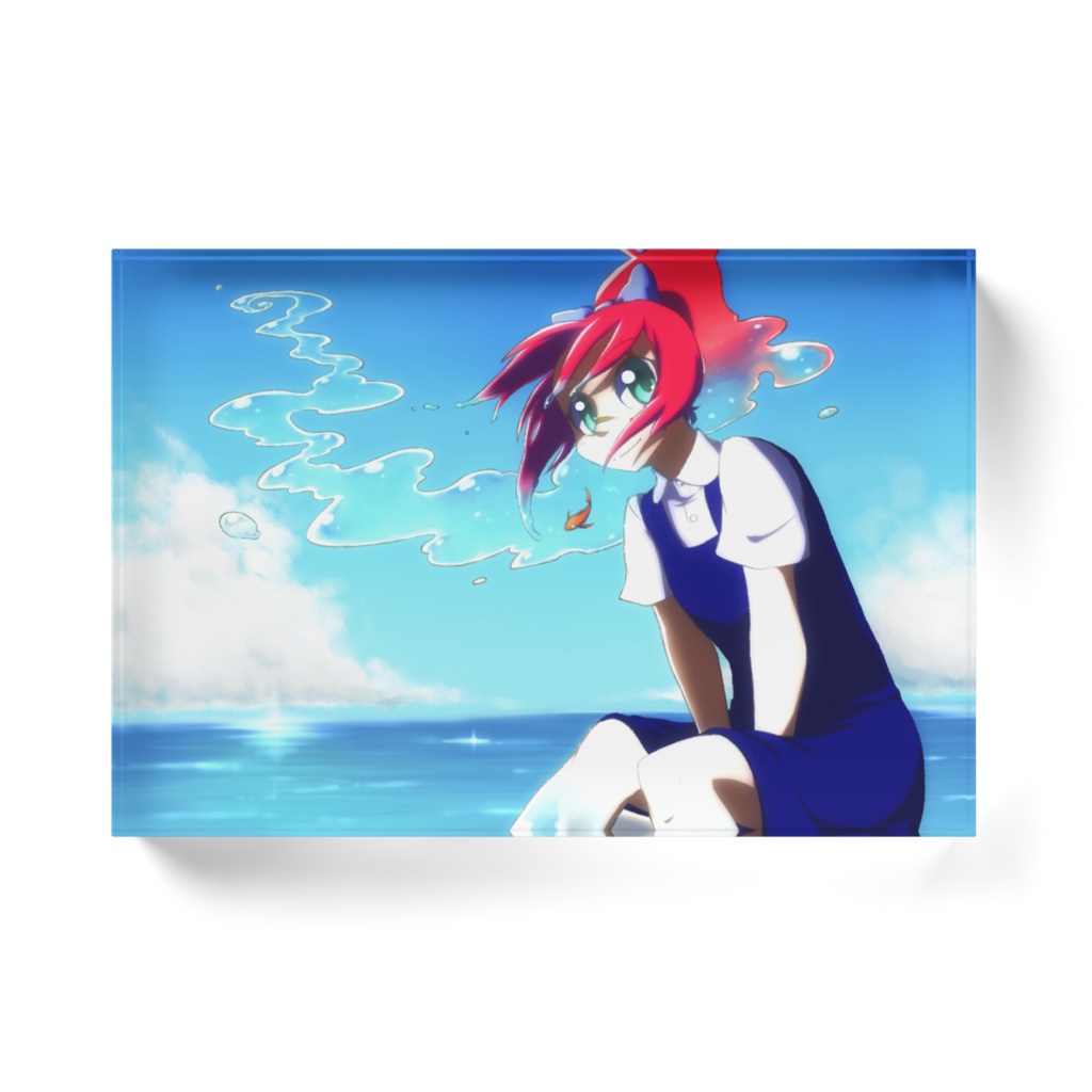 【アクリルブロック】夏の幽霊少女