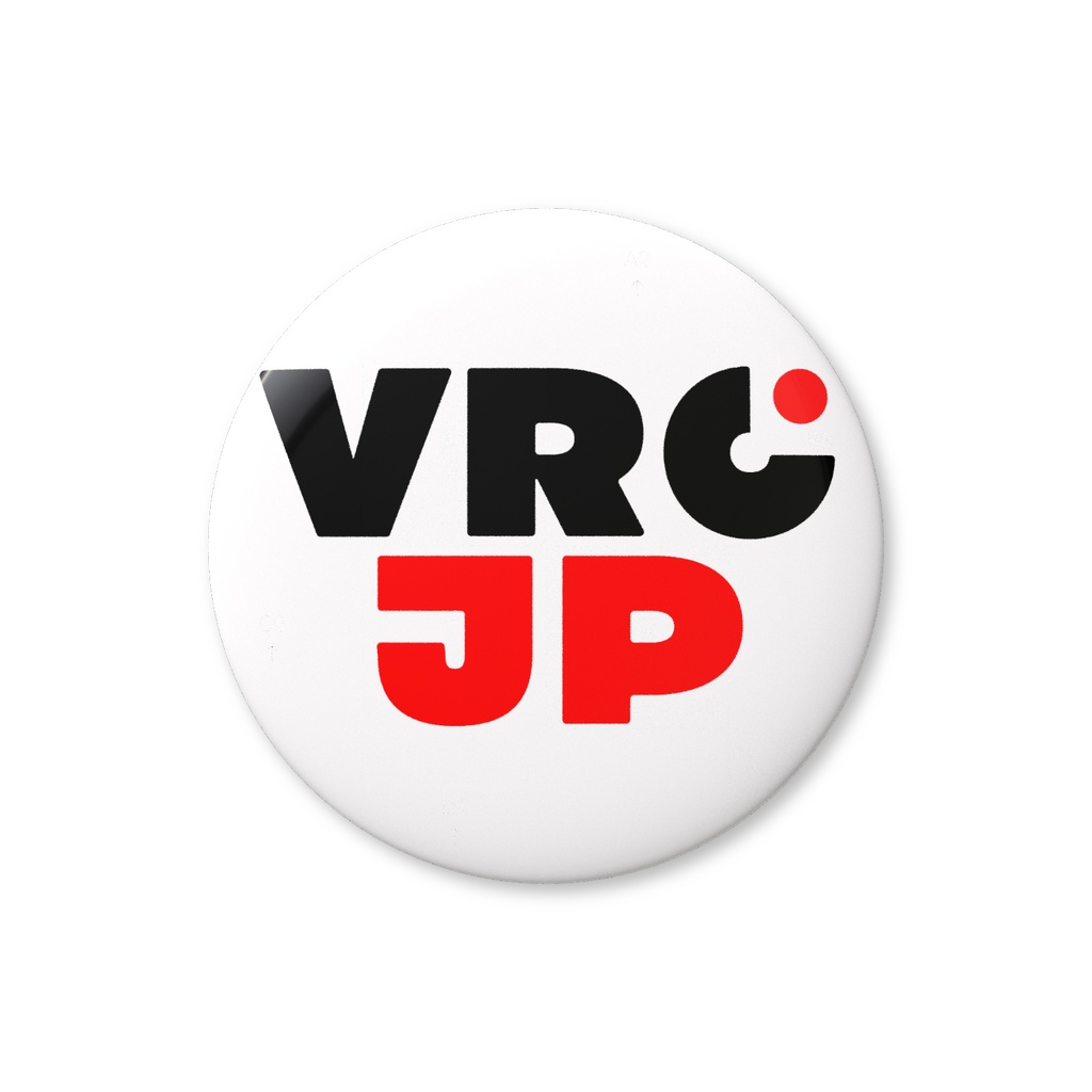 VRC-JP ロゴ缶バッジ 25〜76mm（白）