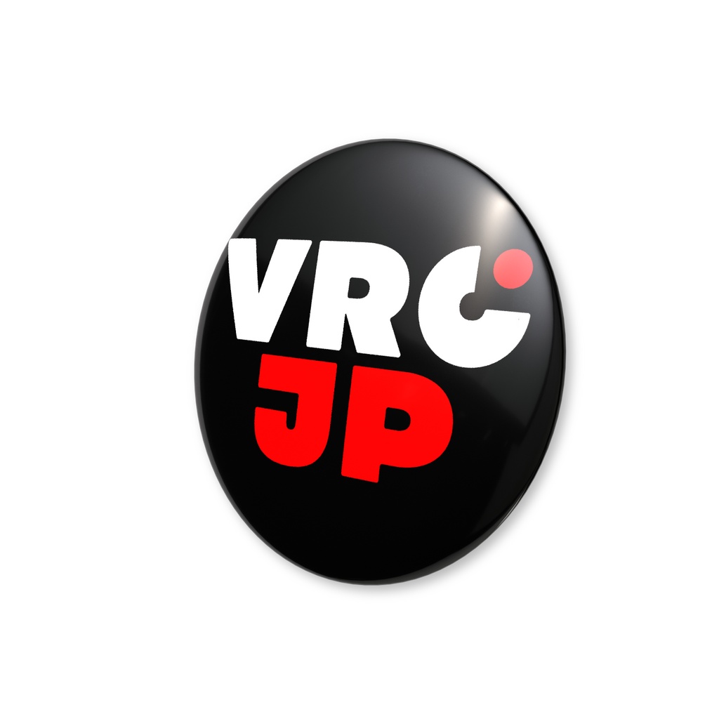 VRC-JP ロゴ缶バッジ 25〜76mm(黒)