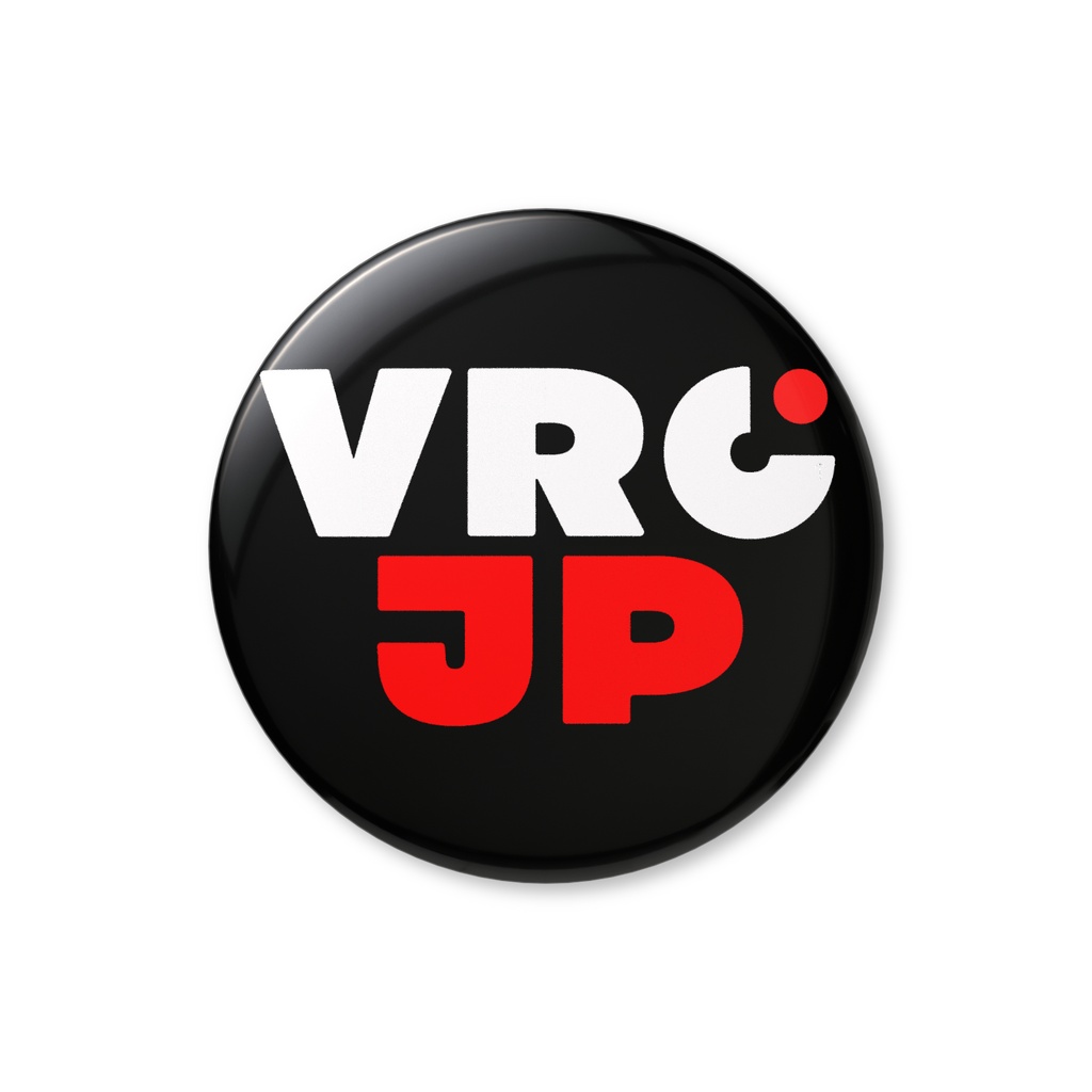 VRC-JP ロゴ缶バッジ 25〜76mm（黒）