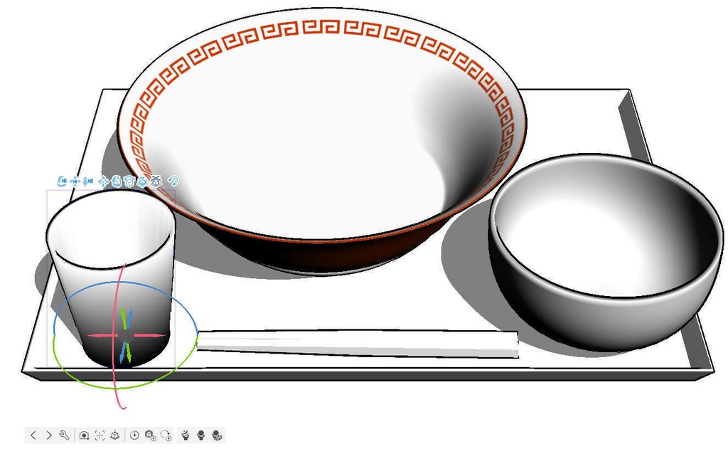 【3Dモデル】食器3D【カラーバリエ多数】