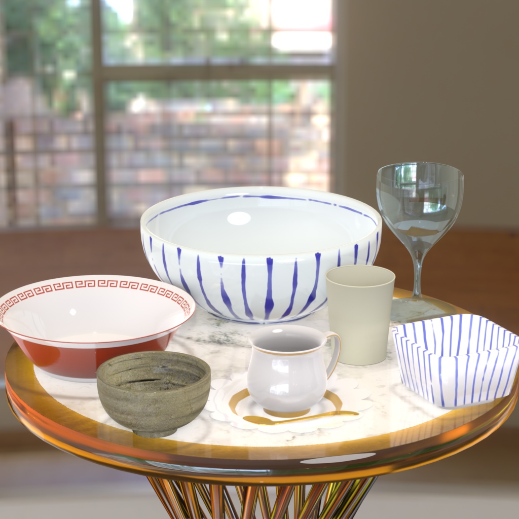 【3Dモデル】食器3D【カラーバリエ多数】